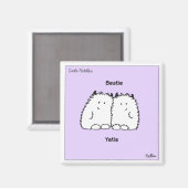 Bestie Yetis Little Niddles Magnet (Recto/Verso)