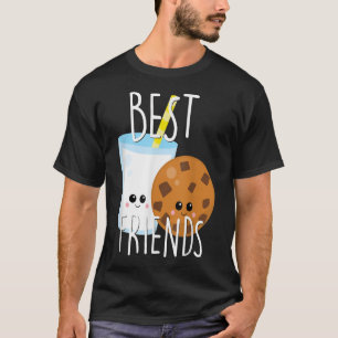 BestieCute Food BFF Beste vriendenkookies en melk  T-shirt