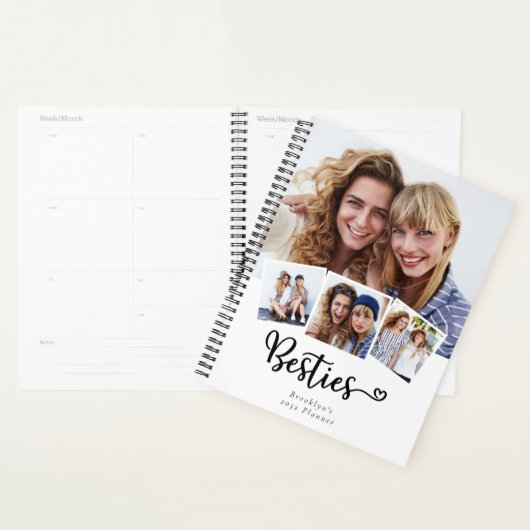 Besties 4 Foto Collage Beste Vriend Planner (Display)