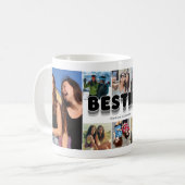 Besties Amitié Photo Collage Café Mug (Devant gauche)