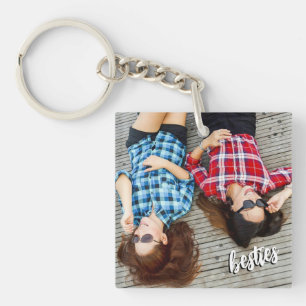 Besties Best Friend Script Photo Sleutelhanger