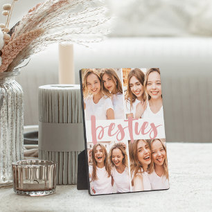 Besties   Beste vrienden 4 Foto Collage Plaque Fotoplaat