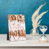 Besties | Beste vrienden 4 Foto Collage Plaque Fotoplaat (Zijkant)