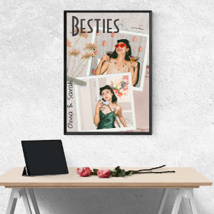 Besties beste vrienden aangepaste namen foto afdruk