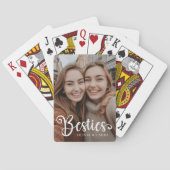 Besties beste vrienden aangepaste namen foto pokerkaarten (Achterkant)