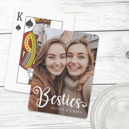 Besties beste vrienden aangepaste namen foto pokerkaarten