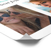 Besties | Beste vrienden Foto Collage Poster (Hoek)