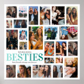 Besties | Beste vrienden Foto Collage Poster (Voorkant)