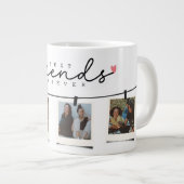 Besties Beste Vrienden Gepersonaliseerde Gift Foto Extra Grote Beker (Voorkant rechts)