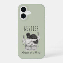 Besties beste vriendinnen saliegroene achtergrond