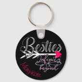 Besties BFF Infinity Forever Beste Vrienden Roze Sleutelhanger (Voorkant)