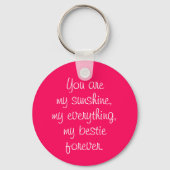 Besties BFF Infinity Forever Beste Vrienden Roze Sleutelhanger (Achterkant)