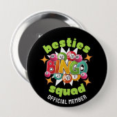 BESTIES BINGO SQUAD Aangepaste naam Bachelorette Ronde Button 4,0 Cm (Voorkant /achterkant)