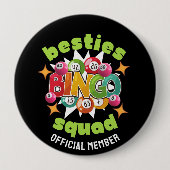 BESTIES BINGO SQUAD Aangepaste naam Bachelorette Ronde Button 4,0 Cm (Voorkant)