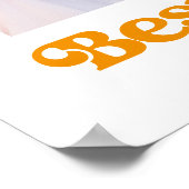 Besties | Boho Retro Sun en Foto Best Friends Poster (Hoek)