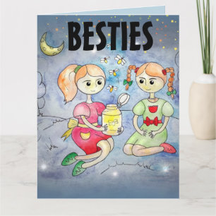 BESTIES ÉCLAIRAGE BOGUES FIREFLIES CARTES D'ANNIVE