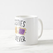Besties Forever Peanut Butter Jelly Beste vrienden Koffiemok (Voorkant rechts)