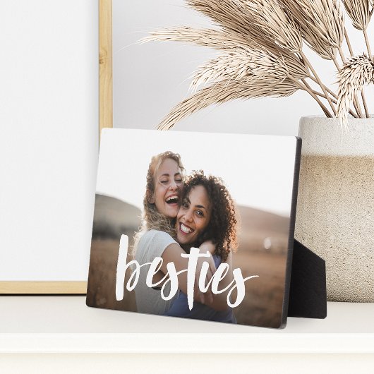 Besties | Foto van Best Friend Script Overlay Fotoplaat