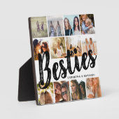 BESTIES, fotocollage en namen | BFF Fotoplaat (Voorkant)