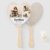 BESTIES, fotocollage en namen | BFF Handwaaier (Voorkant en achterkant)