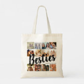 BESTIES, fotocollage en namen | BFF Tote Bag (Achterkant)