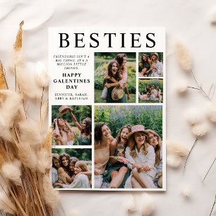Besties Fotocollage Galentines Dag Feestdagenkaart
