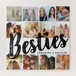 BESTIES, Fotocollage & Namen BFF Legpuzzel