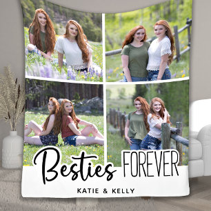 Besties Friends Forever Foto Collage Fleece Deken