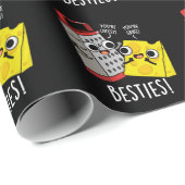 Besties Funny Cheese Grater Pun Dark BG Cadeaupapier (Rol Hoek)