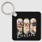 Besties Huisdier Eenvoudig Modern Speelse Drie Fot Sleutelhanger (Voorkant)