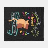 Besties Kat en Hond Grappig Quote Fleece Deken (Voorkant (Horizontaal))