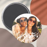 Besties Magnet pour les meilleurs amis BFF Photo M<br><div class="desc">Aimant photo personnalisé pour les meilleurs amis avec "Besties" et "Est. 20XX" pour votre photo BFF et année personnalisée de devenir meilleurs amis.</div>