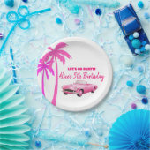 Besties Malibu Pink Doll Beach Verjaardag Papieren Bordje (Feest)