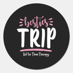 Besties Meisjes Weekend Vakantie Vrouwen Stranden Ronde Sticker