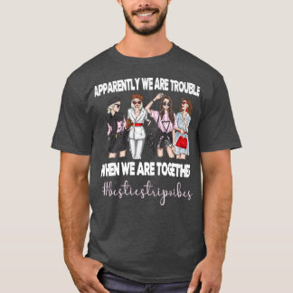 Besties met Vibes Best Friend Vacking Travel Gir T-shirt