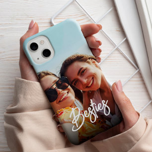 Besties Modern Script Beste Vrienden Foto iPhone 13 Hoesje
