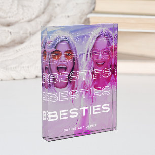Besties Moderne tekst en kleurrijk fotoeffect Fotoblokken