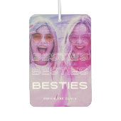 Besties | Moderne tekst en kleurrijk fotoeffect Luchtverfrisser (Voorkant)