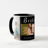 Besties modernes Photo Collage Mug (Devant gauche)