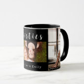 Besties modernes Photo Collage Mug (Devant droit)