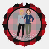 Besties Papier Ornament Kaart (Voorkant)