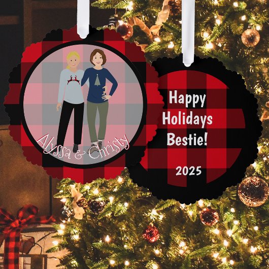 Besties Papier Ornament Kaart