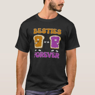 Besties pindakaas en gelei voor altijd grappig Bes T-shirt