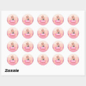 Besties Pink Doll Ronde Sticker (Vel)