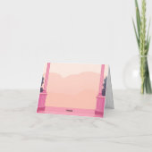 Besties Poupée rose pliée Carte de remerciements (Dos)