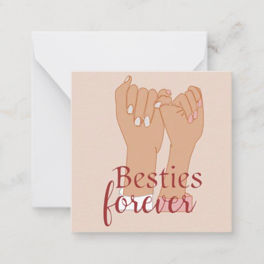 Besties Pour toujours Carte pour notes (Devant)