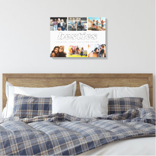 Besties Quote Foto Vriendschap Canvas Afdruk