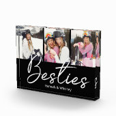 Besties Script Aangepaste Foto Collage Poster (Rechts)