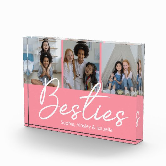 Besties Script Custom Pink Fotoblokken (Rechts)