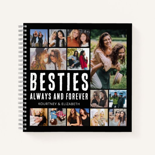 Besties Toujours & Forever Photo Collage Carnet (Devant)
